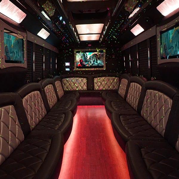 Party bus luxury interior