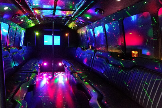 30-passenger party bus int view